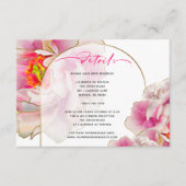 Beauful Scarlet Peony Floral — Kaart met details (Voorkant)