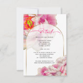 Beauful Scarlet Peony Floral — Kaart met details (Voorkant)