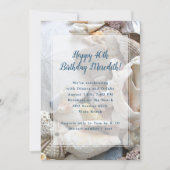 Beauful Seashells Birthday Party Invitation Kaart (Voorkant)