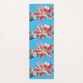 Beauful Shabby Blue Red Lily Floral Yoga Mat (Voorkant)