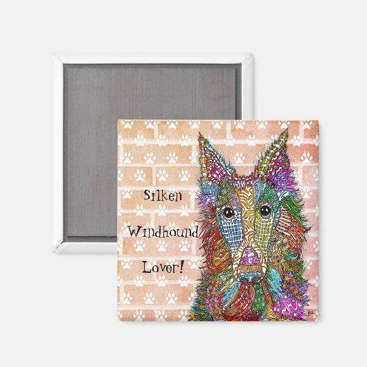 Beauful Silken Windhound Lover Magnet (Voorkant / Achterkant)