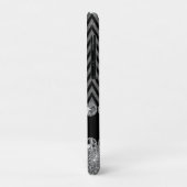 Beauful Silver Chevron Glitter Jewels Elegant Case-Mate iPhone Case (Achterkant/links)