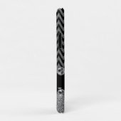 Beauful Silver Chevron Glitter Jewels Elegant Case-Mate iPhone Case (Achterkant/rechts)