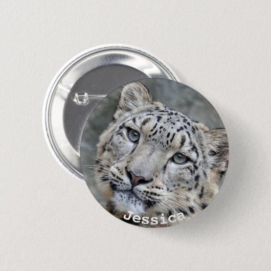 Beauful Snow Leopard Ronde Button 5,7 Cm (Voorkant /achterkant)