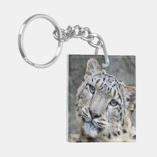 Beauful Snow Leopard Sleutelhanger (Voorkant Links)