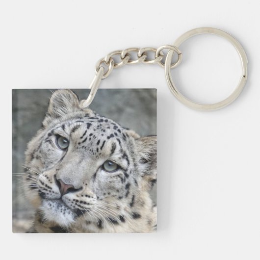 Beauful Snow Leopard Sleutelhanger (Achterkant)