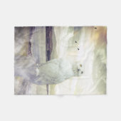 Beauful Snowy Owl Fleece Blanket (Voorkant (Horizontaal))
