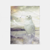 Beauful Snowy Owl Fleece Blanket (Voorkant)