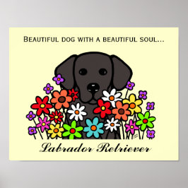 Beauful Soul Black Labrador-illustratie Poster