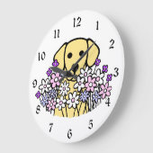Beauful Soul Yellow Labrador Illustratie 2 Grote Klok (Hoek)