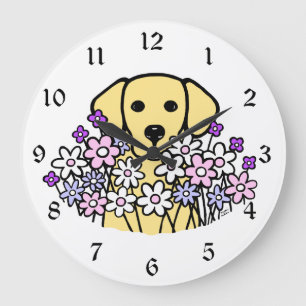 Beauful Soul Yellow Labrador Illustratie 2 Grote Klok