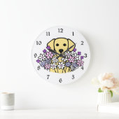 Beauful Soul Yellow Labrador Illustratie 2 Grote Klok (Huis)