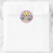 Beauful Soul Yellow Labrador Illustratie 2 Ronde Sticker (Tas)