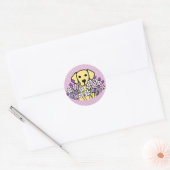Beauful Soul Yellow Labrador Illustratie 2 Ronde Sticker (Envelop)