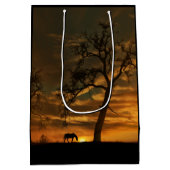 Beauful Southwestern Horse Gift Bag Medium Cadeauzakje (Achterkant)