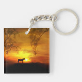 Beauful Southwestern Horse Sleutelhanger (Achterkant)