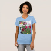 Beauful Spring Flowers Bloom Womans blue T Shirt (Voorkant volledig)