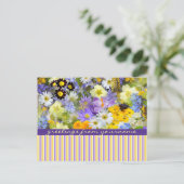 Beauful Spring Flowers Collage Violet Yellow Briefkaart (Staand voorkant)