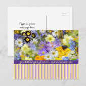 Beauful Spring Flowers Collage Violet Yellow Briefkaart (Voorkant / Achterkant)
