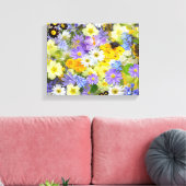 Beauful Spring Flowers Wrapped Canvas Afdruk (Insitu (Woonkamer))