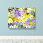 Beauful Spring Flowers Wrapped Canvas Afdruk (Insitu (Houten vloer))