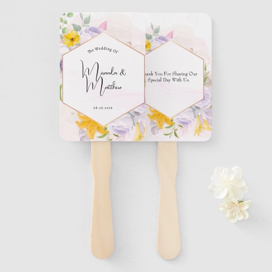 Beauful Spring Morning Florals Wedding Handwaaier (Voorkant en achterkant)