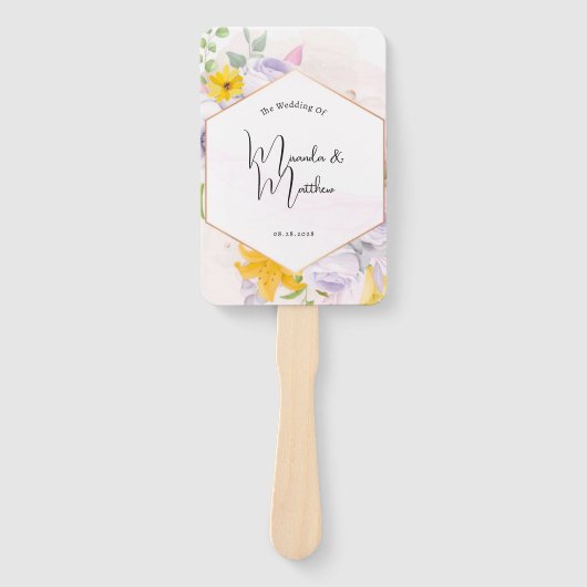 Beauful Spring Morning Florals Wedding Handwaaier (Voorkant)