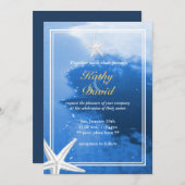 Beauful Starfish Beach Theme Weddenschap Kaart (Voorkant / Achterkant)