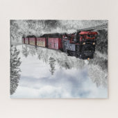 Beauful Steam Locomotive Winter Scene Legpuzzel (Horizontaal)