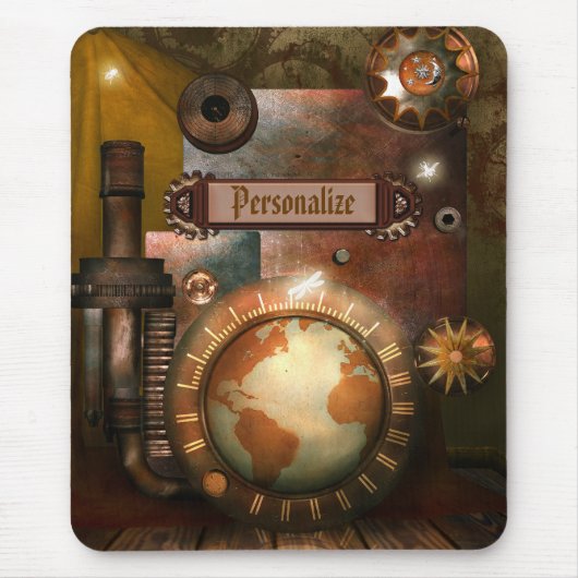 Beauful Steampunk Personalized Mousepad Muismat (Voorkant)