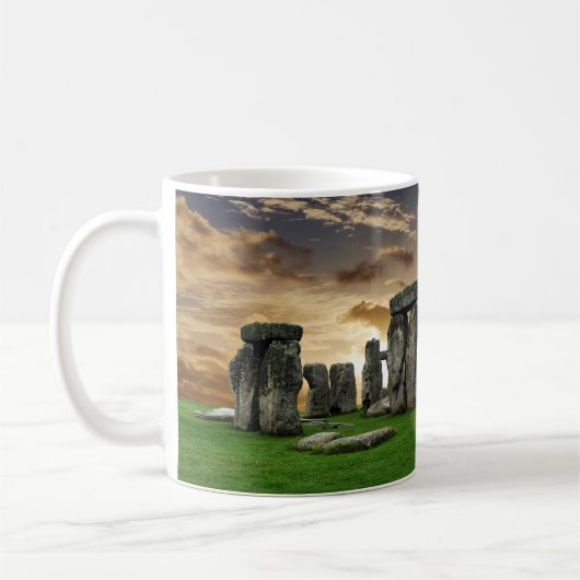 Beauful Stonehenge Sculpture-Wiltshire, Engeland Koffiemok (Links)