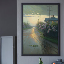 Beauful Stormy Street Scene Ai Art