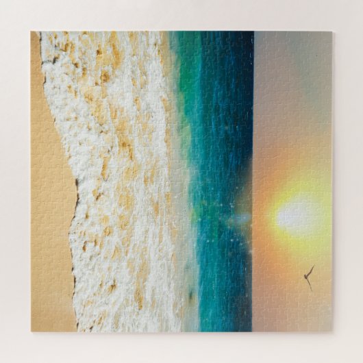 Beauful Summer Beach Sunset Foto Legpuzzel (Horizontaal)