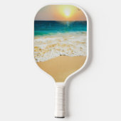 Beauful Summer Beach Sunset Foto Pickleball Paddle (Achterkant)