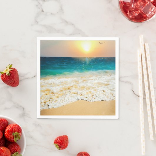Beauful Summer Beach Sunset Foto Servet (Insitu)