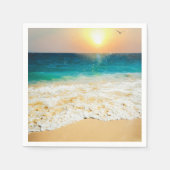 Beauful Summer Beach Sunset Foto Servet (Voorkant)