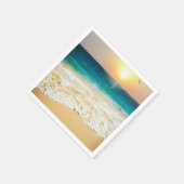 Beauful Summer Beach Sunset Foto Servet (Hoek)