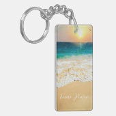 Beauful Summer Beach Sunset Foto Sleutelhanger (Voorkant Links)