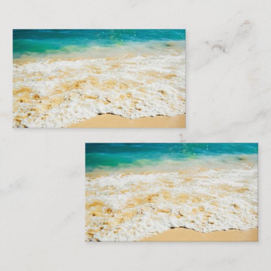 Beauful Summer Beach Sunset Foto Visitekaartje (Voorkant / Achterkant)