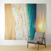 Beauful Summer Beach Sunset Foto Wandkleed (In Situ (horizontaal))