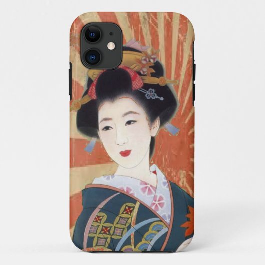 Beauful Sun Rays Japans Geisha iphone5 hoesje (Achterkant)