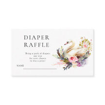 Beauful Swan Baby shower Diaper Raffle
