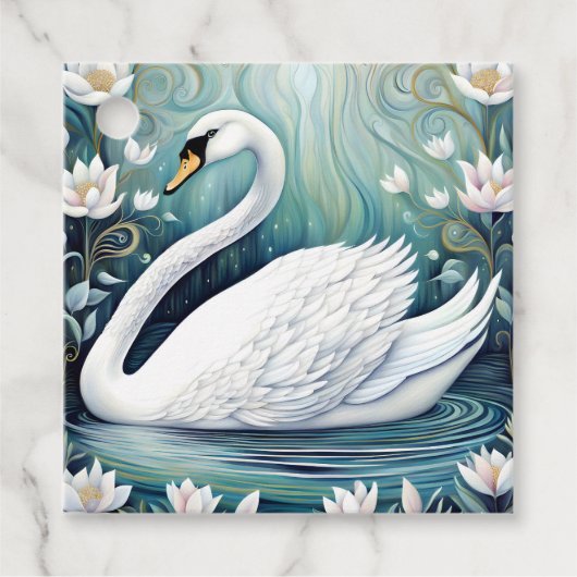 Beauful Swan Bedankjes Labels (Voorkant)