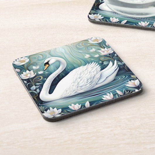 Beauful Swan Bier Onderzetter (Linkerzijde)