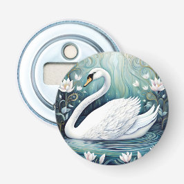 Beauful Swan Button Flesopener