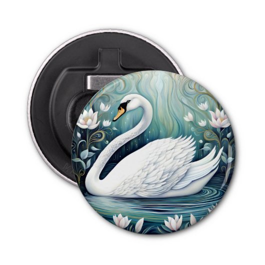 Beauful Swan Button Flesopener (Voorkant)