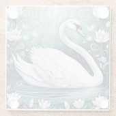 Beauful Swan Glazen Onderzetter (Achterkant)
