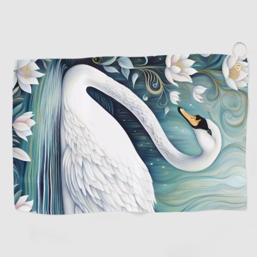 Beauful Swan Golfhanddoek (Horizontaal)