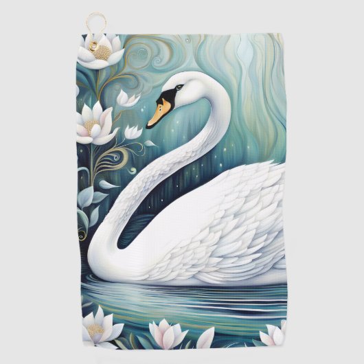 Beauful Swan Golfhanddoek (Voorkant)