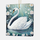 Beauful Swan Keramisch Ornament (Links)